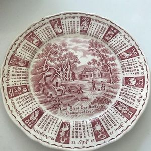 Alfred Meakin Calendar Plate